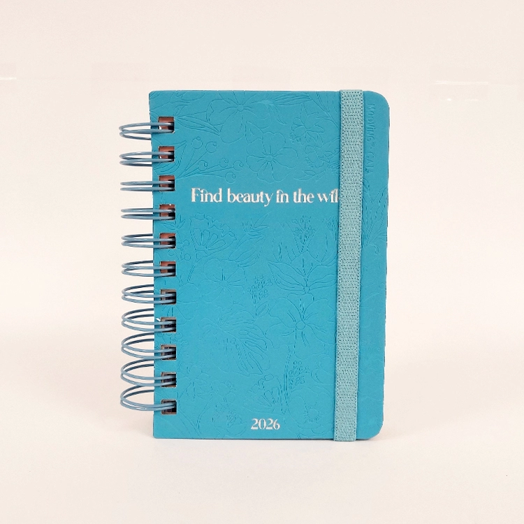 Agenda Mooving 2026 Gala Celeste 10 x 15 cm Dia por Pagina con Espiral Art.1403243